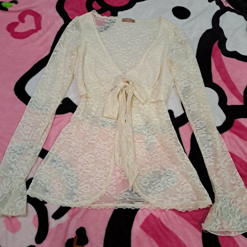 y2k laced top